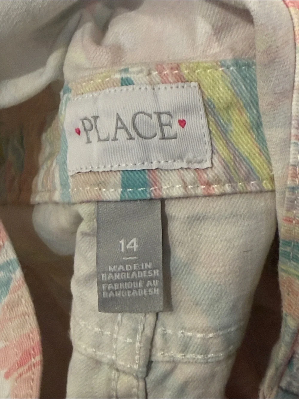 The Children's Place Pastel Marble-Print Short Overalls
